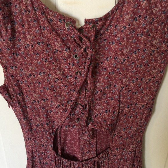 American Eagle Button Front V-Neck Shift Dress - Picture 4 of 8
